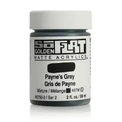 Golden&reg; 2oz. SoFlat Matte Acrylic Paint Payne's Gray