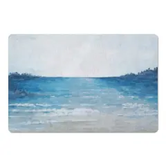 Blue Beach Horizon Floor Mat