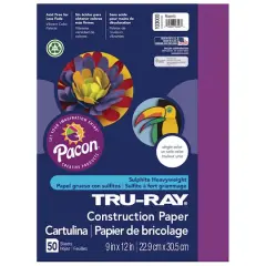 Pacon&reg; Tru-Ray&reg; 9" x 12" Construction Paper, 50 Sheets Magenta