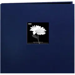Pioneer&reg; Book Cloth Cover Post Bound Album, 8" x 8" Regal Navy