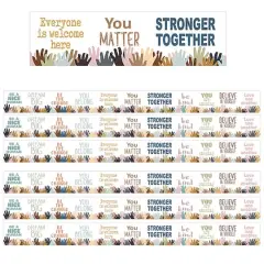 Teacher Created Resources Everyone Is Welcome Helping Hands Straight Border Trim, 210ft.