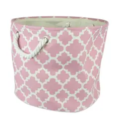 DII&reg; Medium Round Polyester Lattice Bin Rose