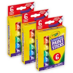 Crayola&reg; Washable Paint Sticks, 3 Packs of 6