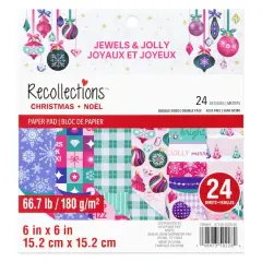 6" x 6" Jewels & Jolly Double-Sided Paper Pad, 24 Sheets by Recollections&trade;