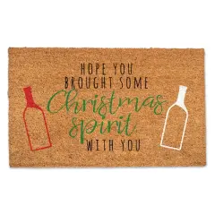 Christmas Spirit Wine Doormat