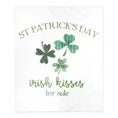 St Patricks Irish Kisses For Sale 50" x 60" Sherpa Fleece Blanket