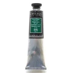 Sennelier Extra Fine Artists' Acrylic Paint, 60mL 896 Pthalo Green (Blue Shade)