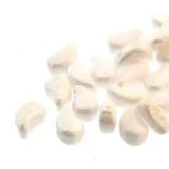 The Beadsmith&reg; Paisley Duo 2-Hole Czech Glass Teardrop Beads, 8mm Chalk Luster