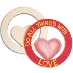 S&S Worldwide&reg; Unfinished Wood Heart Plaque, 24ct.