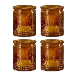 Kate Aspen&reg; Vintage Amber Glass Tea Light Holder, 4ct.