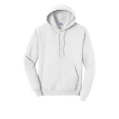 Port & Company&reg; Tall Core Fleece Pullover Hooded Sweatshirt White