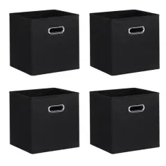 SunnyPoint 13" Storage Bin, 4ct. Black