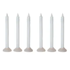 Hello Honey 10" Evening LED Taper Candles with Holder, 6ct.