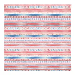Patriotic Watercolor Folksy Pattern Cotton Twill Napkin