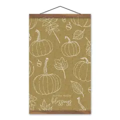 Mustard Yellow Count Your Blessings Hanging Canvas