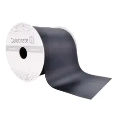4" x 10yd. Satin Ribbon by Celebrate It&reg; Specialty Black