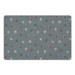 Cottage Florals Floor Mat Blue