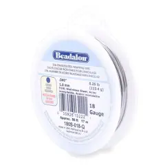 Beadalon&reg; 18 Gauge Round 316L Stainless Steel Wrapping Wire