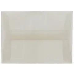 JAM Paper A7 Translucent Vellum Invitation Envelopes, 25ct. Platinum Silver