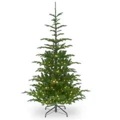 6.5ft. Pre-Lit Feel-Real&reg; Norwegian Spruce Artificial Christmas Tree, Clear Lights