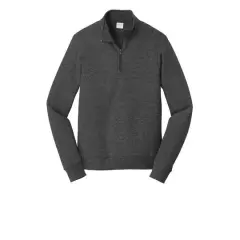 Port & Company&reg; Fan Favorite&trade; Fleece 1/4 Zip Pullover Adult Sweatshirt Dark Heather Gray