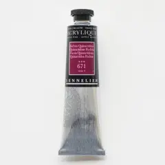 Sennelier Extra Fine Artists' Acrylic Paint, 60mL 671 Quinacridone Fuchsia