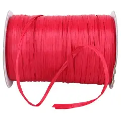 JAM Paper 1/4" Matte Raffia Ribbon, 100yd. Imperial Red