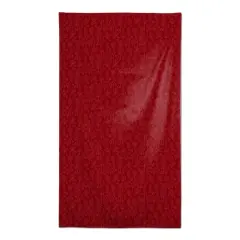 102" Autumn Pattern Leaves On Red Tablecloth