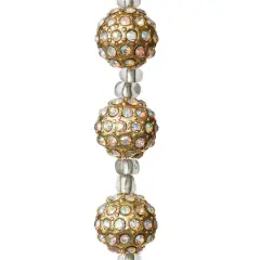 Gold Rhinestone & Metal Round Beads, 10mm by Bead Landing&trade;