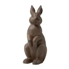 Glitzhome&reg; 23" Standing Rabbit Statue