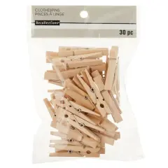 Natural Medium Clothespins by Recollections&trade;, 30ct.