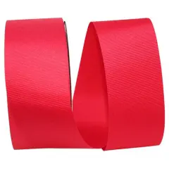 The Ribbon Roll 2.25" x 50yd. Grosgrain Allure Solid Ribbon Hot Red