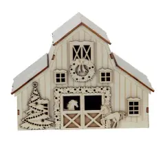 5.25" DIY Villages Barn LED Wood D&eacute;cor by Make Market&reg;