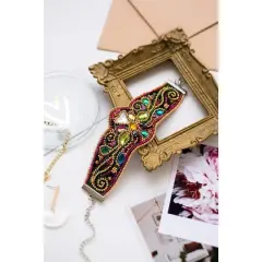 Abris Art Decoration Golden Ornament Bead Embroidery Kit