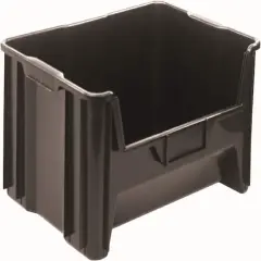 Quantum Storage Systems&reg; Black 15.25" x 19.875" x 12.438" GIANT Stack Containers, 3ct.