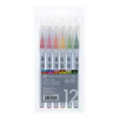 Kuretake Zig&reg; Clean Color Real Brush&trade; 12 Color Marker Set