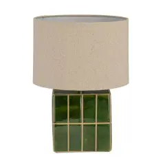 Hello Honey&reg; 15" Green & White Ceramic Table Lamp