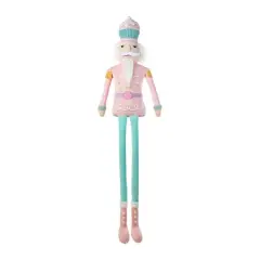 Glitzhome&reg; 60"H Christmas Oversized Fabric Nutcracker With Dangle Legs