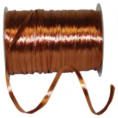 JAM Paper 1/4" Raffia Pearl Ribbon Copper