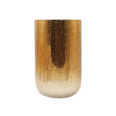 9.5" Ombre Glass Hurricane Candle Holder by Ashland Yellow