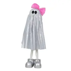 27.5" Fabric Ghost with Bow Tabletop D&eacute;cor by Ashland&reg; White