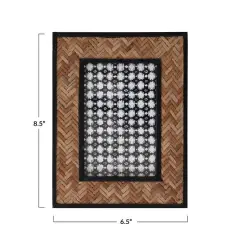 Hello Honey&reg; Herringbone Pattern Bamboo 7" x 9" Photo Frame