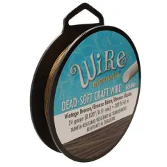 The Beadsmith&reg; Wire Elements&trade; 24 Gauge Tarnish Resistant Soft Temper Wire, 200ft. Vintage Bronze
