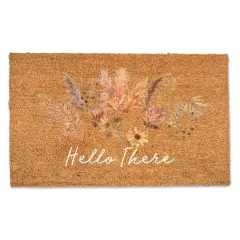 Hello There Floral Door Mat