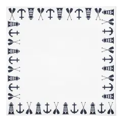 Nautical Border 10" x 10" Poly Twill Napkin