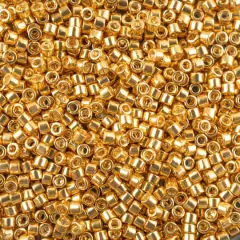 John Bead 11/0 Miyuki Delica Glass Seed Beads, 5g Yellow Gold Galvanized Dyed