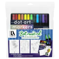 Leisure Arts&reg; Dot Art Markers Botanical Card and Envelope Set