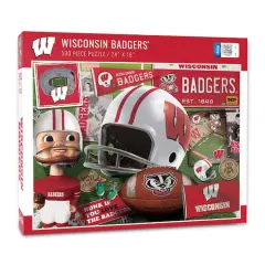 College Team Retro Series 500 Piece Puzzle Wisconsin Badgers