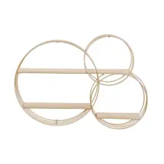 Gold Metal Contemporary Wall Shelf, 26" x 37" x 6"