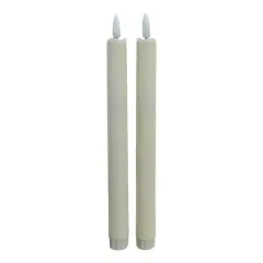 10" Flickering LED Wax Taper Candles, 2ct. by Ashland&reg; Ivory